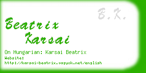 beatrix karsai business card
